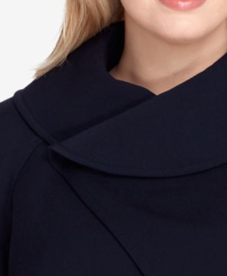 Tahari ASL Plus Size Wrap-Jacket Dress Suit