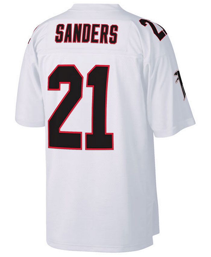 Men's Mitchell & Ness Deion Sanders White San Francisco 49ers Throwback  Player Name & Number T-Shirt
