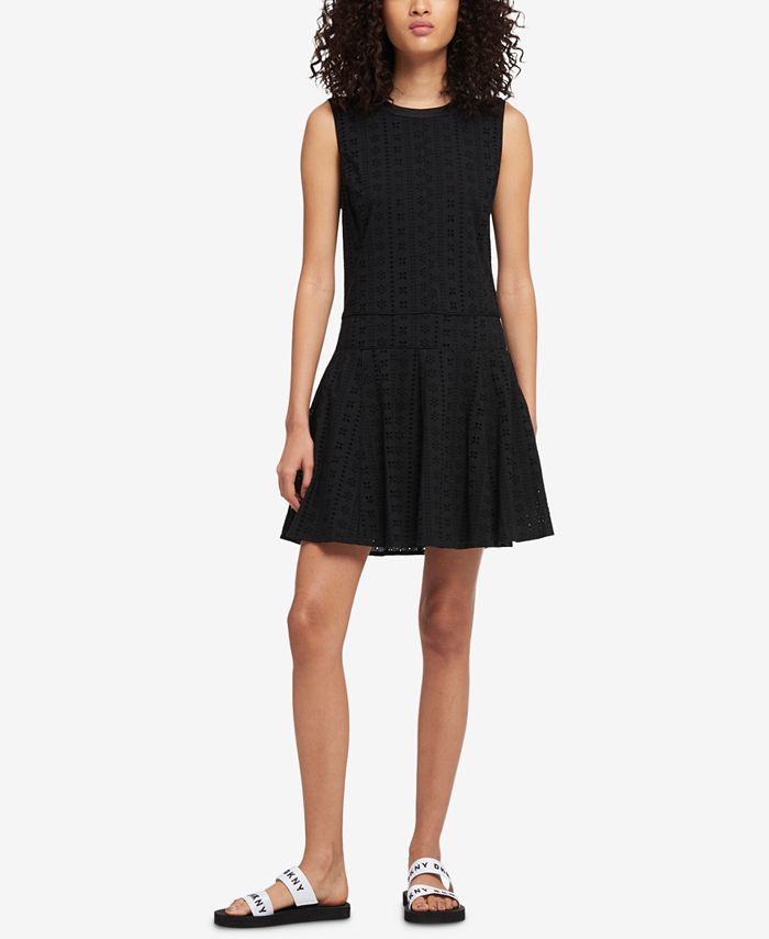 Dkny eyelet dress top