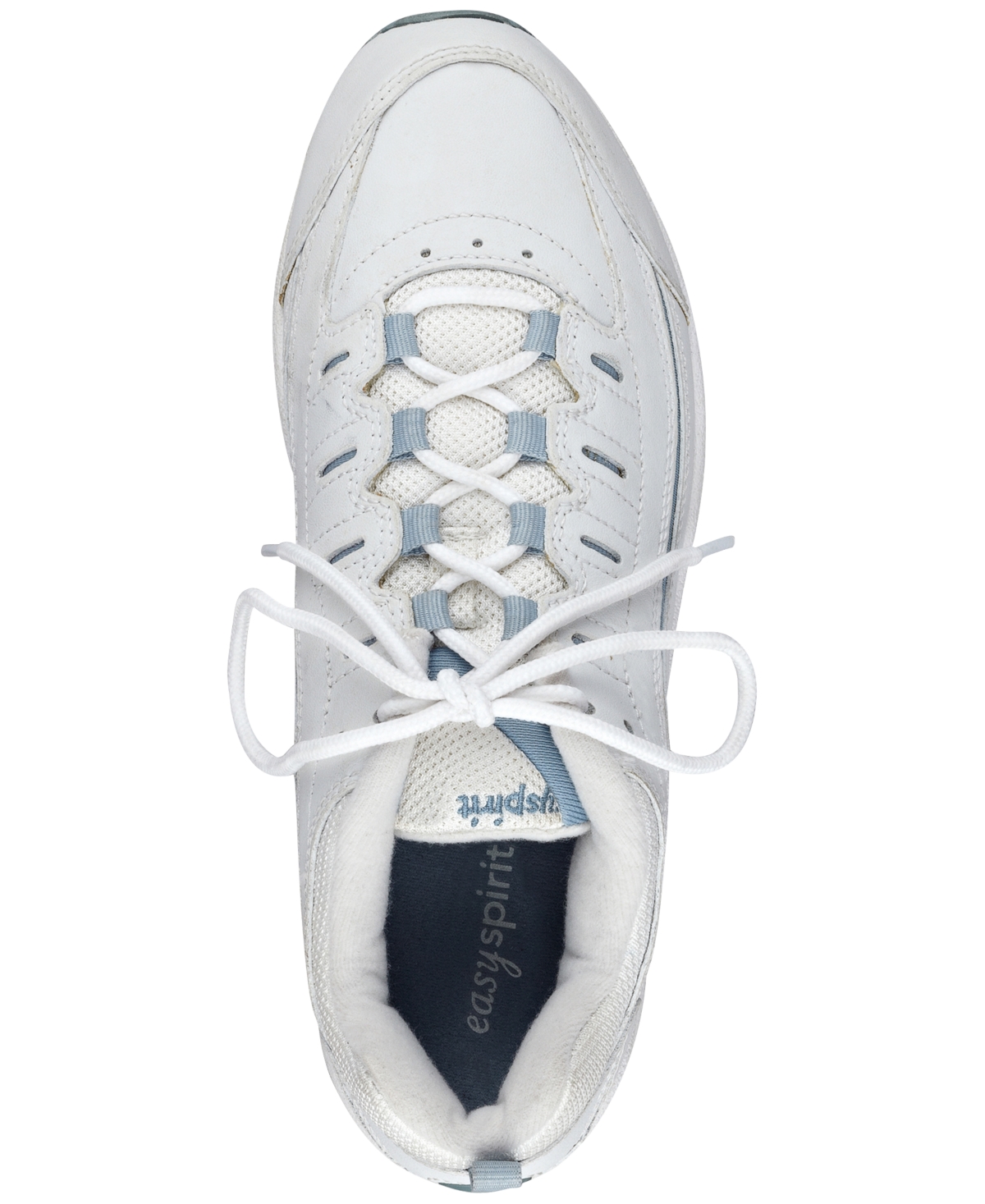 Shop Easy Spirit Women's Romy Lightweight Easy-on Walking Shoes In White,light Blue