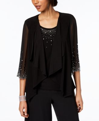 MSK - Embellished Chiffon Jacket & Top