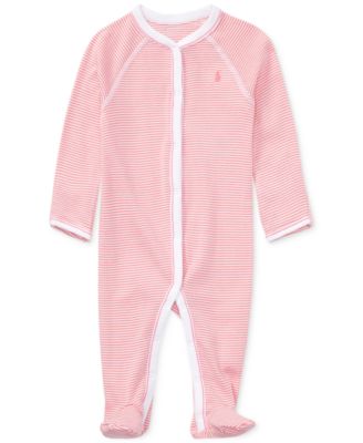 Polo Ralph Lauren Baby Girls Striped Cotton Coverall - Paisley Pink 40$