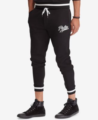 ralph lauren double knit joggers black