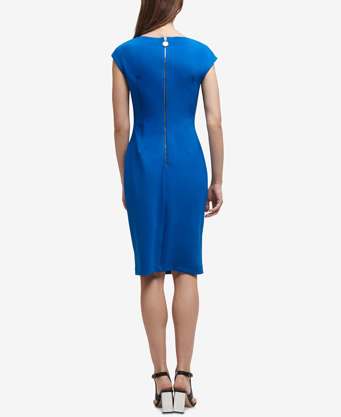 DKNY Asymmetrical Draped Sheath Dress, Created for Macy's & Reviews ...