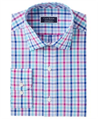 Club Room - Men's Classic-Fit Wrinkle-Resistant Plaid Shirt