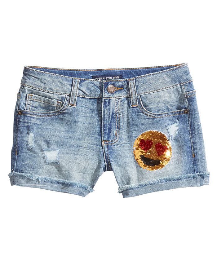 Imperial Star Reversible Sequin Emoji Shorts Big Girls Macy s