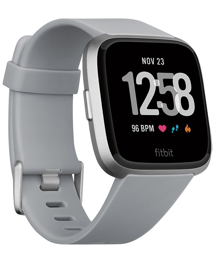 Fitbit Versa™ Gray Touchscreen Smart Watch 39mm - Macy's