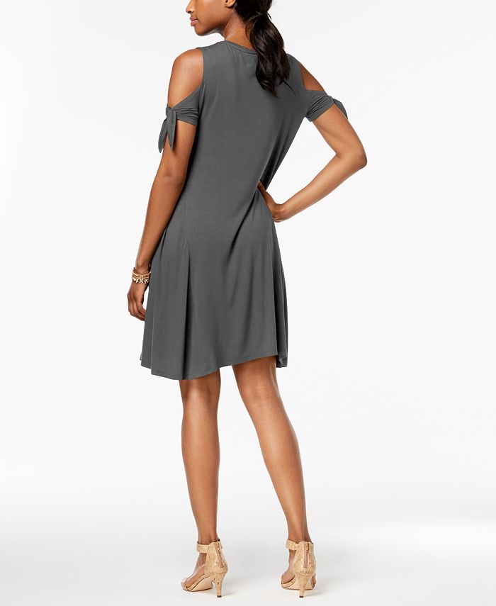 Cold shoulder sale tie dress
