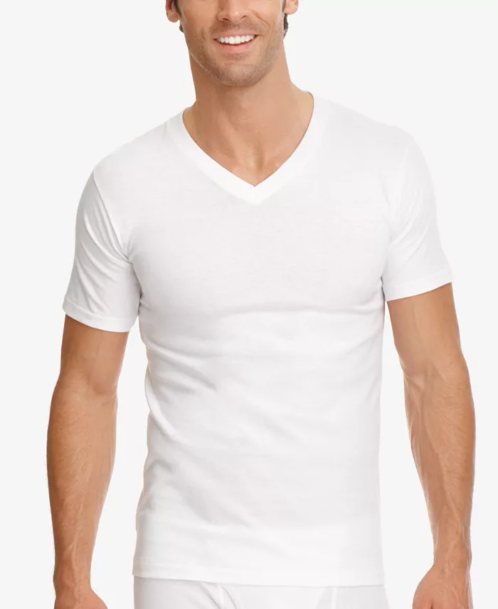 Men's 3-Pack Classic V-Neck Undershirts - thumbnail 2