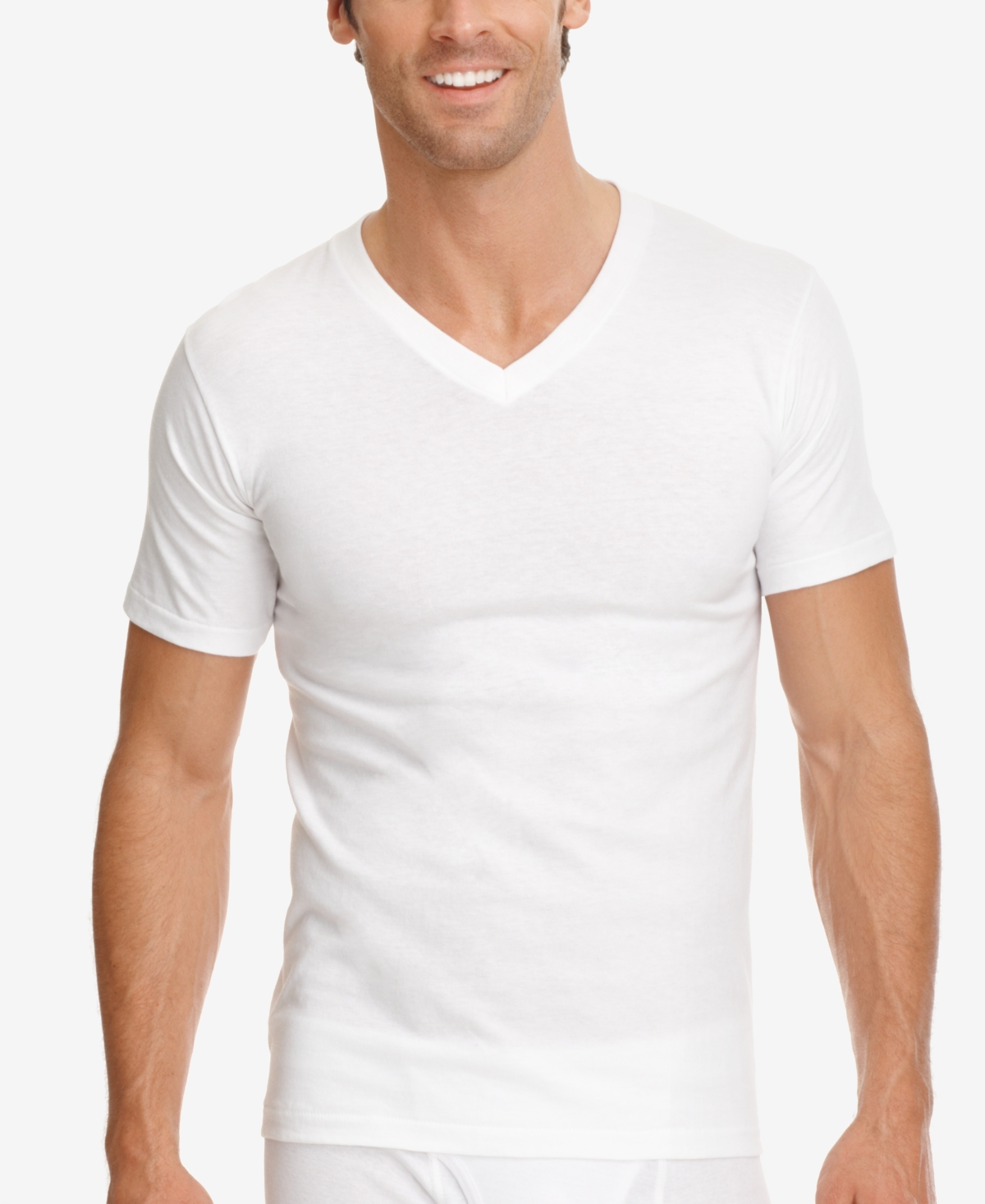 Men's Classic V-neck Undershirt, Pack of 3 - Diamond White