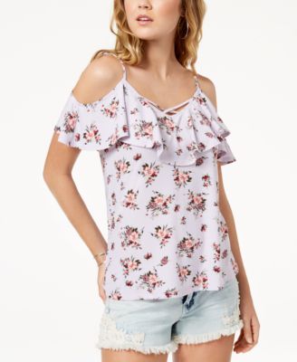 Ultra Flirt - Juniors' Cold-Shoulder Top