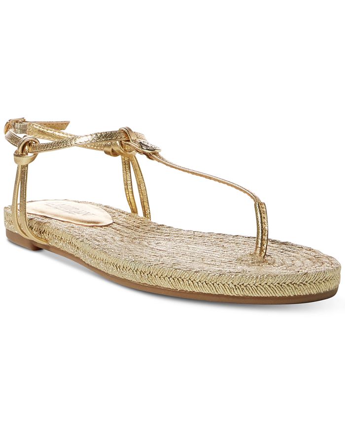 Lauren Ralph Lauren Makayla Flat Espadrille Thong Sandals - Macy's