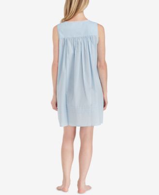 Cotton Lace-Trim Short Nightgown