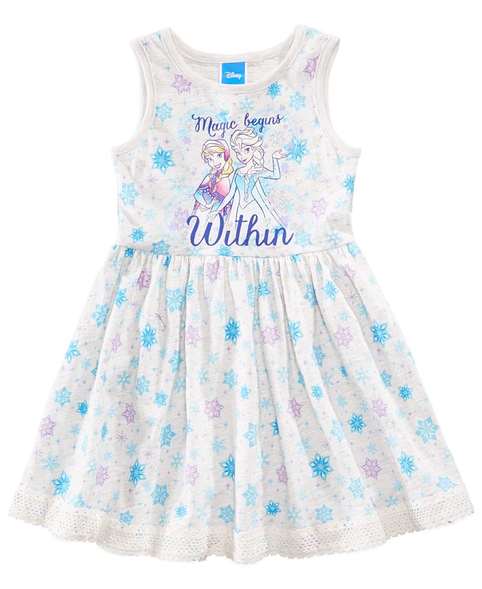 Disney Frozen Snowflake Print Dress Little Girls Macy s