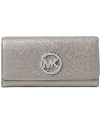 michael kors pebbled leather wallet