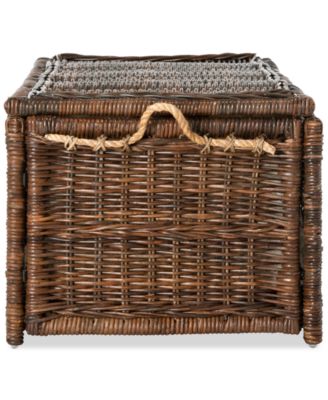 JONATHAN Y Caden 46'' Wicker Storage Trunk