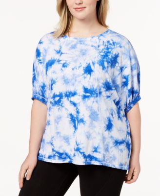 Calvin Klein - Plus Size Relaxed Tie-Dyed T-Shirt