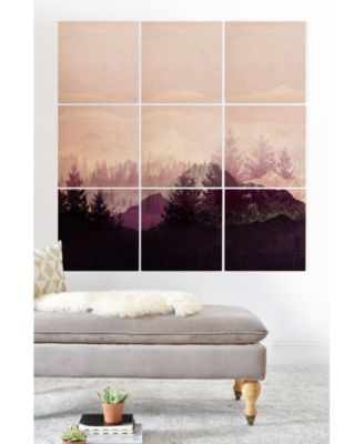 Deny Designs - Iveta Abolina Purple Garden 9-Pc. Printed Wood Wall Mural