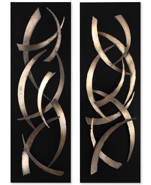 Uttermost Brushstrokes 2 Pc Metal Wall Art Set Reviews Wall