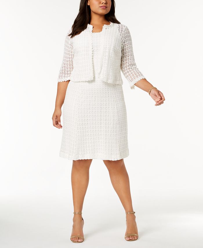 Macy's white clearance lace dress