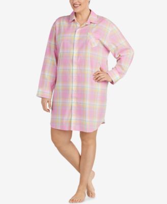 Lauren Ralph Lauren - Plus Size Cotton Plaid Sleepshirt