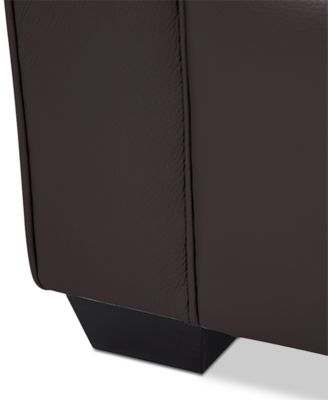 Orid 84" Leather Roll Arm Sofa