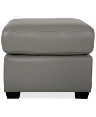 Orid Leather Ottoman, Created for Macy's