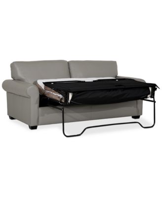 Orid 77" Full Roll Arm Leather Sleeper, Created for Macy's
