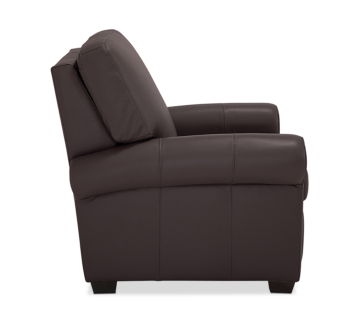 Orid 36" Leather Roll Arm Pushback Recliner, Created for Macy's