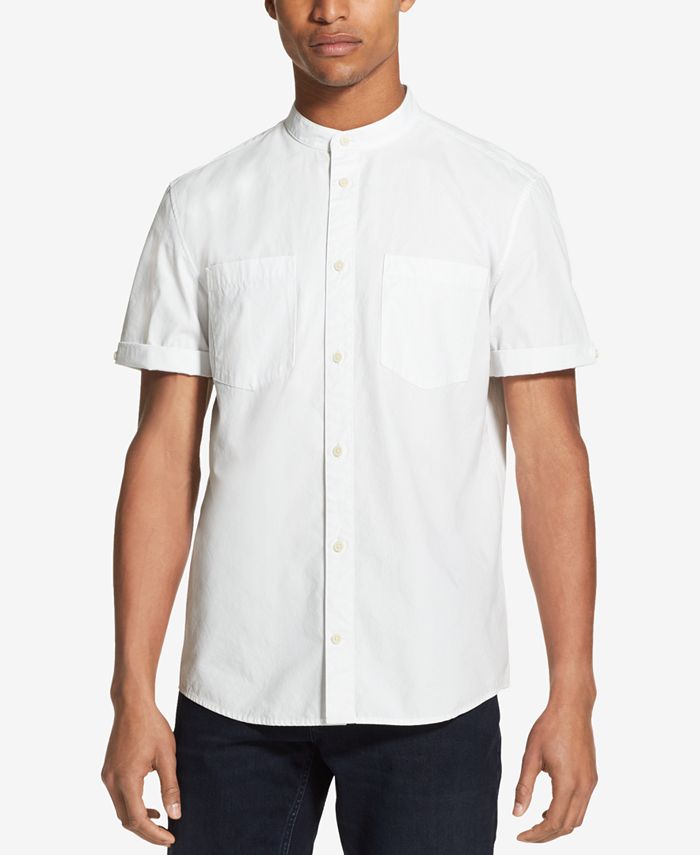 DKNY Men's Banded Collar Woven Shirt & Reviews - Casual Button-Down ...
