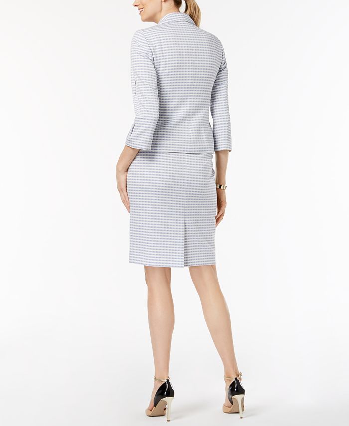 Le Suit Three-Button Skirt Suit - Macy's