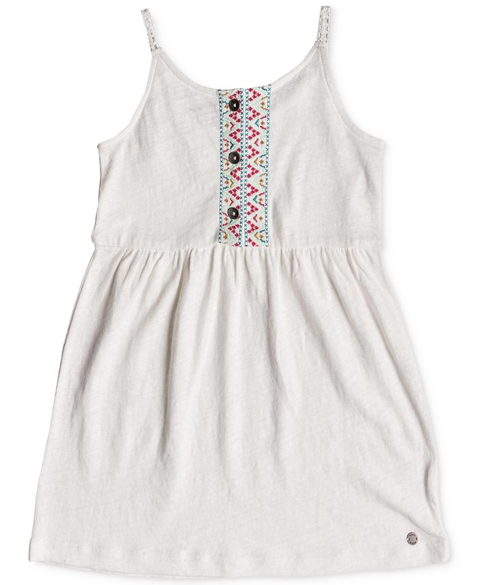 Roxy Embroidered Cotton Sun Dress, Little & Big Girls - Macy's