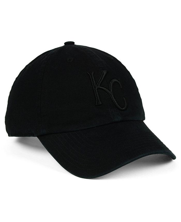 '47 Brand Kansas City Royals Black on Black CLEAN UP Cap - Macy's