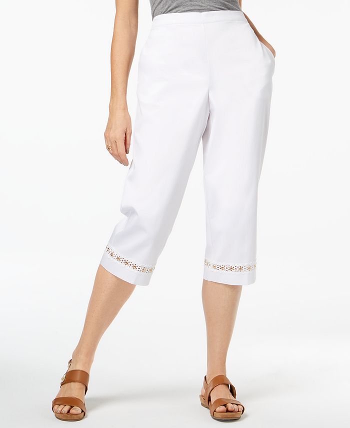 Alfred Dunner Petite LaceTrim Capri Pants Macy's