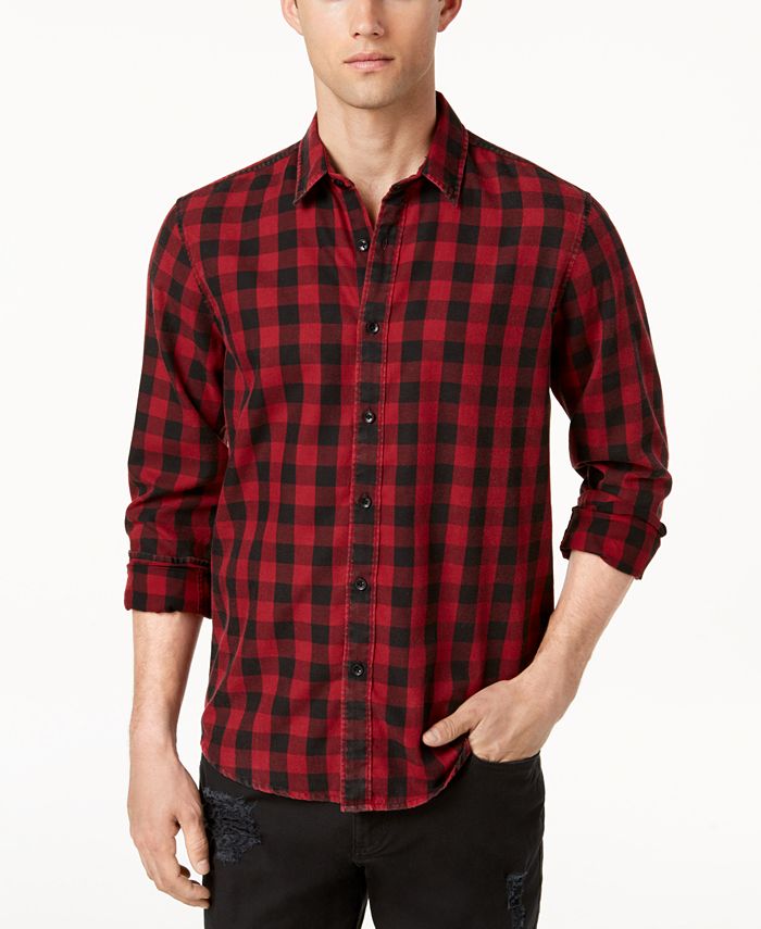 American Rag Men's Check Shirt, Created for Macy's & Reviews - Casual ...