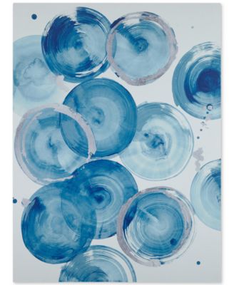 JLA Home - Cerulean Circles Blue Heavy Rolled Gel-Coated Canvas Print