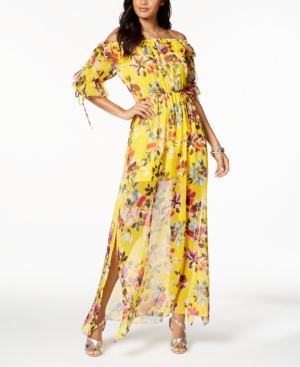 FRENCH CONNECTION OFF-THE-SHOULDER MAXI DRESS