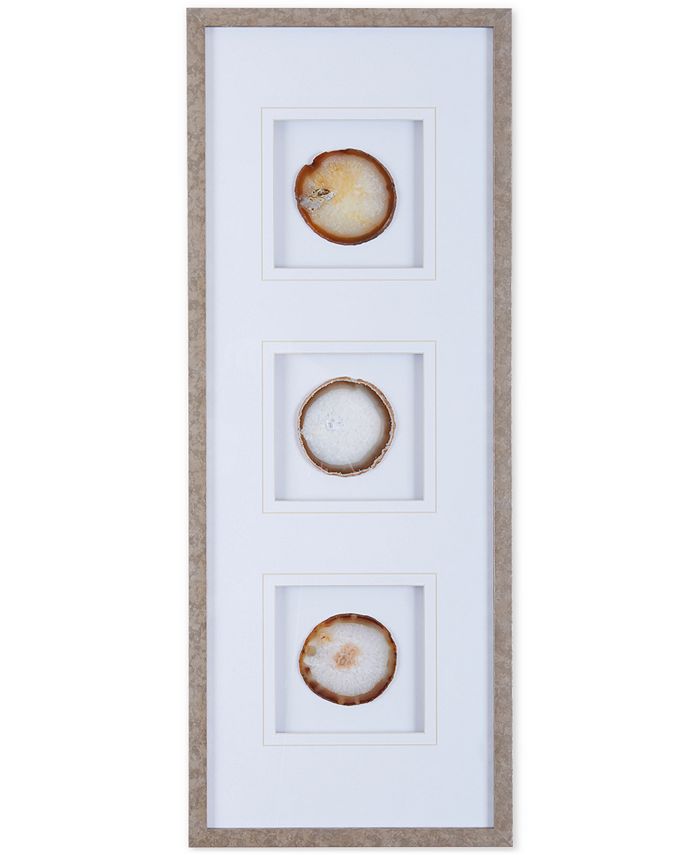 Madison Park - Natural Agate Stone Trio Framed Wall Art