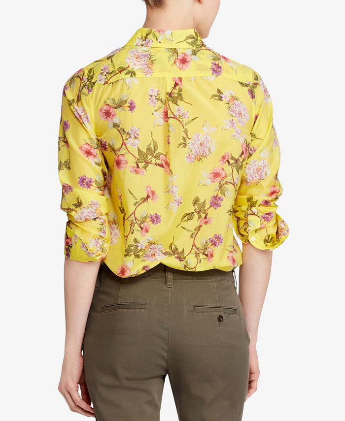 Lauren Ralph Lauren Petite Floral-Print Shirt - Macy's
