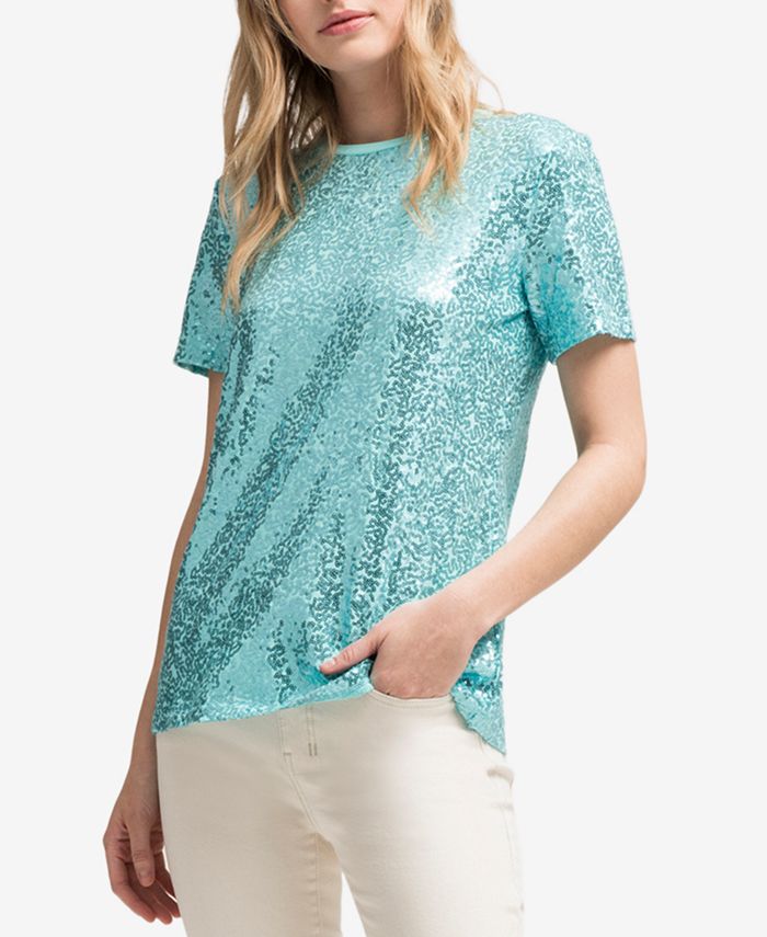 DKNY Sequined T-Shirt, Created for Macy's - Macy's