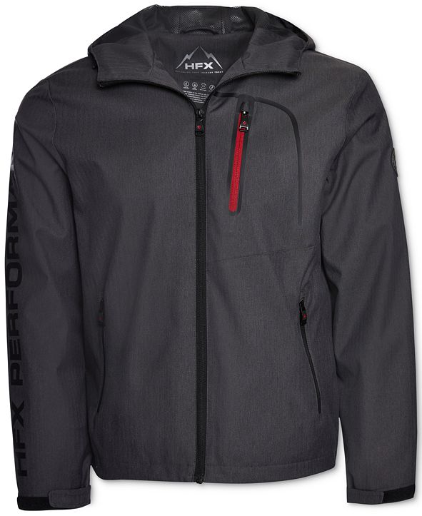 Halifax Men's HFX Herringbone FullZip Hooded Waterproof Jacket