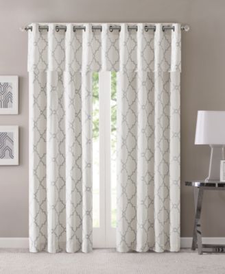 Saratoga Fretwork Print Grommet Top Window Curtain Panel, 50"W x 84"L