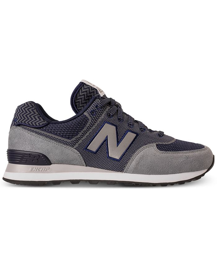 New Balance Men's 574 Knit Casual Sneakers from Finish Line - Macy's