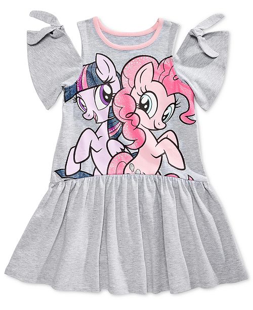 My Little Pony Cold Shoulder Graphic Print Dress Little Girls