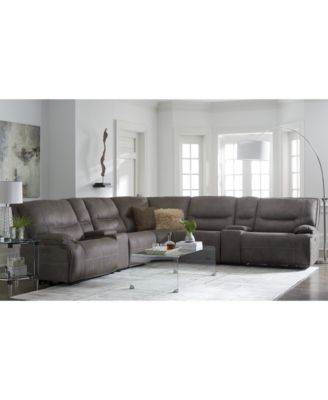 fabric reclining sectional