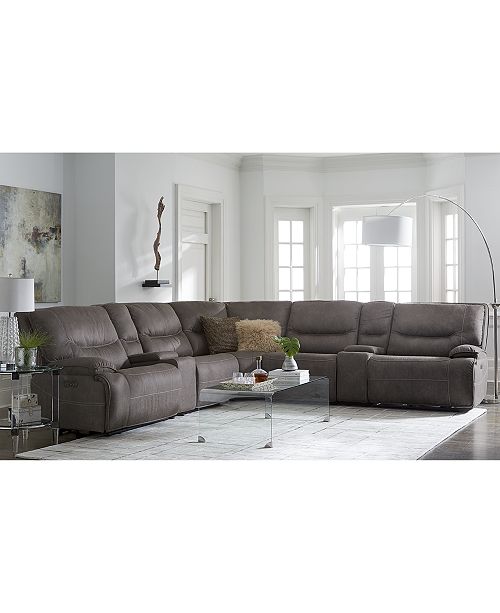 Furniture Felyx Fabric Power Reclining Sectional Sofa Collection