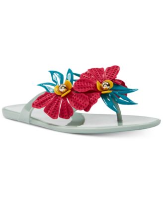 nine west jelly flip flops