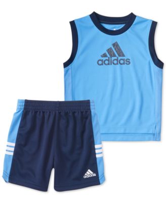 adidas 2 piece shorts and top