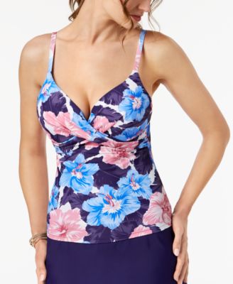 Island Escape - Waikiki Paradise Printed Underwire Push-Up Tankini Top
