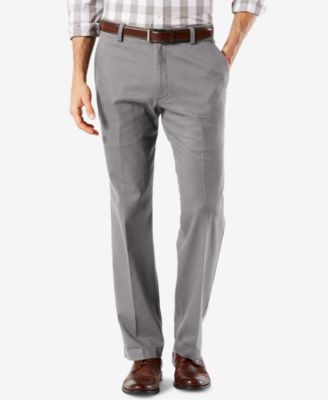 Men's Easy Straight Fit Khaki Stretch Pants
